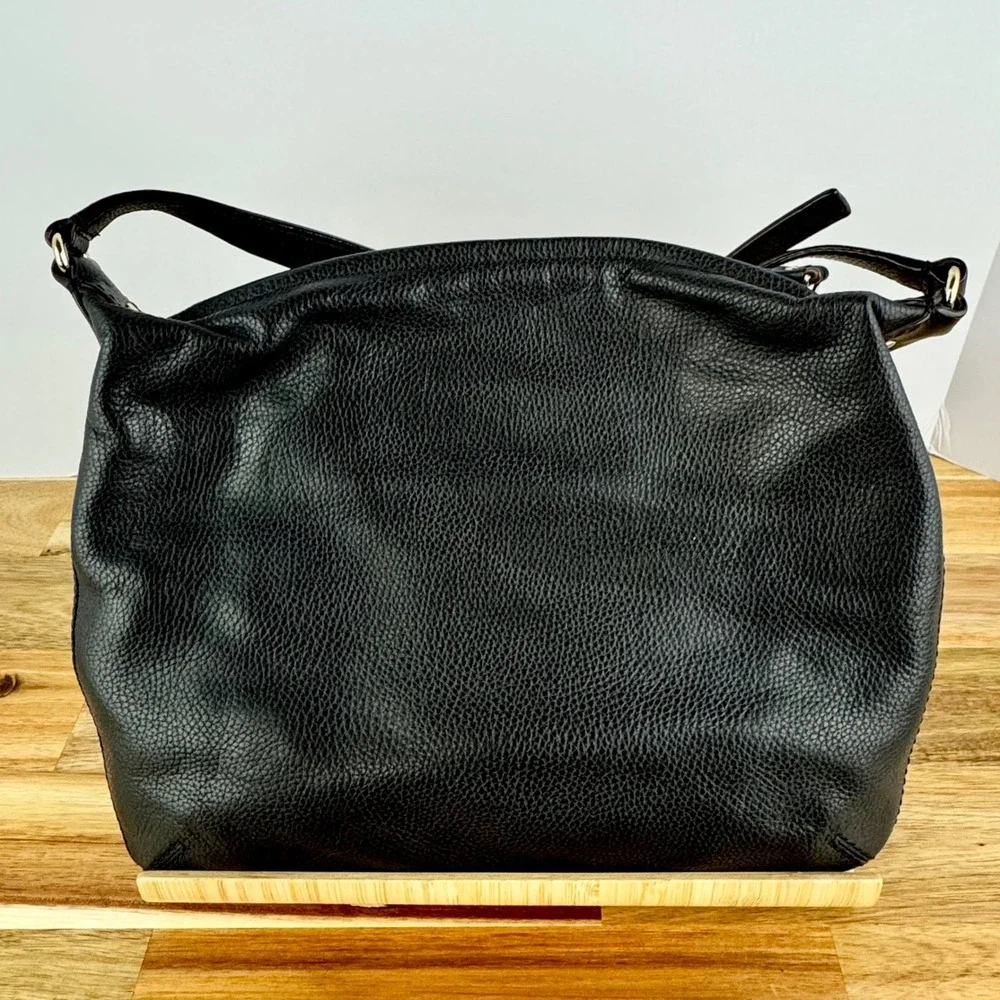 Kate Spade New York Black Leather Shoulder Bag‎ Satchel Gold Hardware